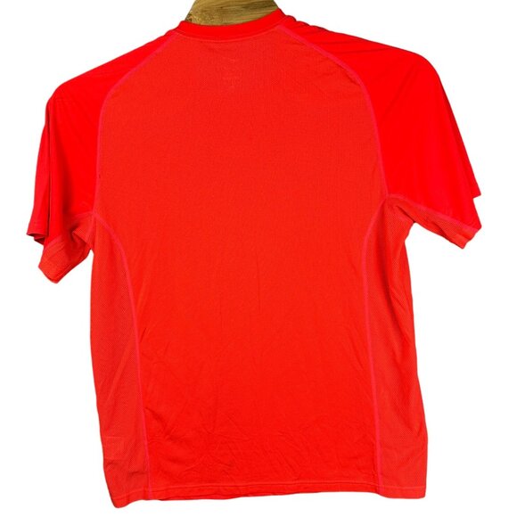 Nike Dri-Fit Shirt Men XL Mesh Performance Red Short Sleeve Running - Picture 2 of 11